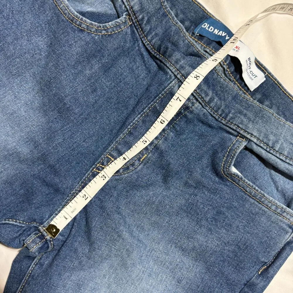 Old Navy Girls WOW Bootcut Jeans XL 14-16 Blue Pull On Stretch 26 Inseam
